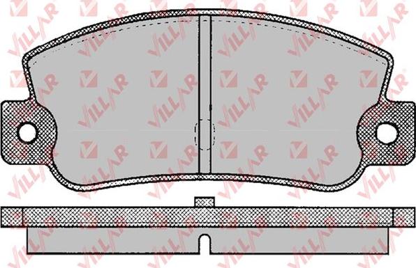 Villar 626.0095 - Тормозные колодки, дисковые, комплект autosila-amz.com