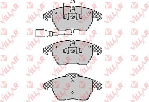 Villar 626.0866 - Тормозные колодки, дисковые, комплект autosila-amz.com