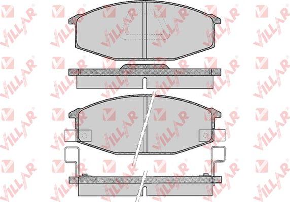 Villar 626.0375 - Тормозные колодки, дисковые, комплект autosila-amz.com