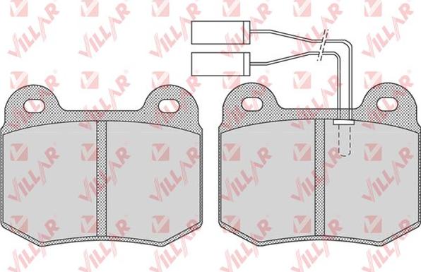 Villar 626.0732 - Тормозные колодки, дисковые, комплект autosila-amz.com