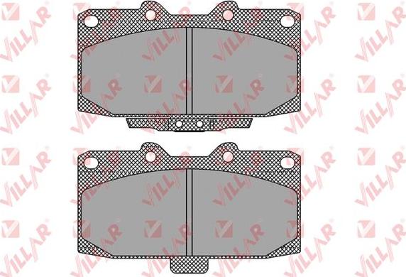 Villar 626.1453 - Тормозные колодки, дисковые, комплект autosila-amz.com