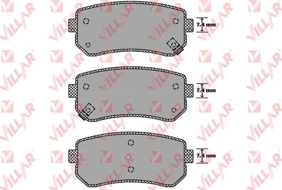 Villar 626.1411 - Тормозные колодки, дисковые, комплект autosila-amz.com