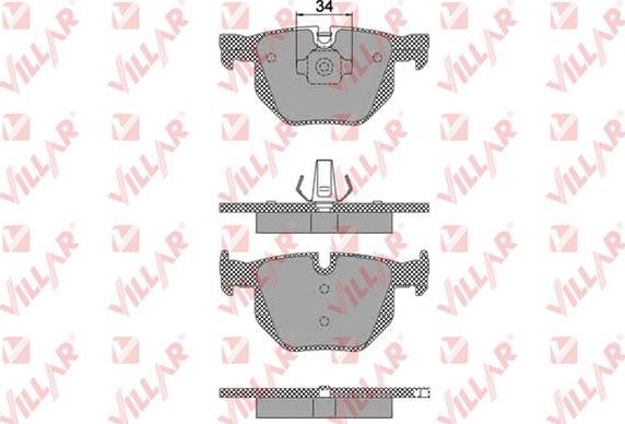 Villar 626.1472 - Тормозные колодки, дисковые, комплект autosila-amz.com