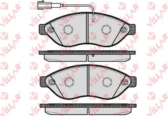 Villar 626.1698 - Тормозные колодки, дисковые, комплект autosila-amz.com