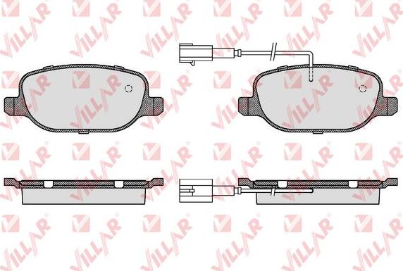 Villar 626.1659 - Тормозные колодки, дисковые, комплект autosila-amz.com