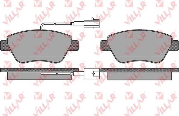 Villar 626.1656 - Тормозные колодки, дисковые, комплект autosila-amz.com