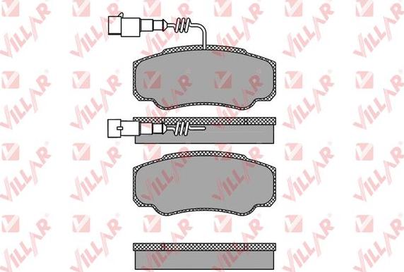 Villar 626.1662 - Тормозные колодки, дисковые, комплект autosila-amz.com