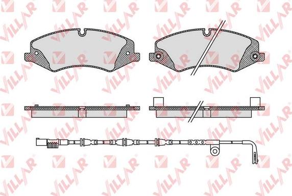 Villar 626.1616A - Тормозные колодки, дисковые, комплект autosila-amz.com