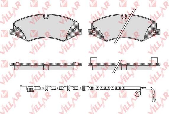 Villar 626.1616B - Тормозные колодки, дисковые, комплект autosila-amz.com