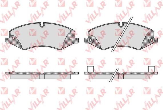 Villar 626.1616 - Тормозные колодки, дисковые, комплект autosila-amz.com