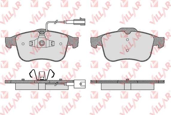 Villar 626.1612 - Тормозные колодки, дисковые, комплект autosila-amz.com