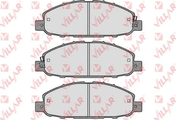 Villar 626.1635 - Тормозные колодки, дисковые, комплект autosila-amz.com