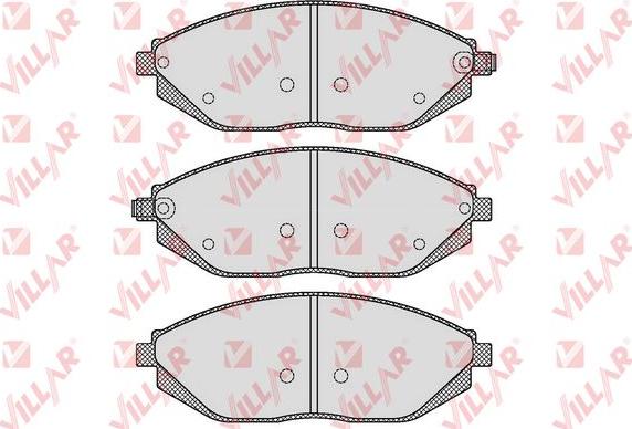 Villar 626.1629 - Тормозные колодки, дисковые, комплект autosila-amz.com