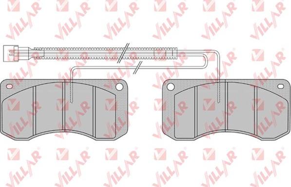 Villar 626.1160 - Тормозные колодки, дисковые, комплект autosila-amz.com