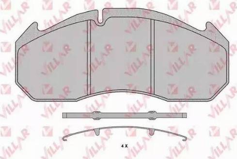 Villar 626.1180 - Тормозные колодки, дисковые, комплект autosila-amz.com