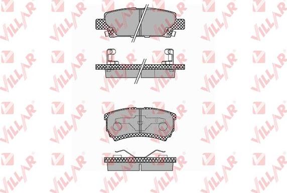 Villar 626.1373 - Тормозные колодки, дисковые, комплект autosila-amz.com