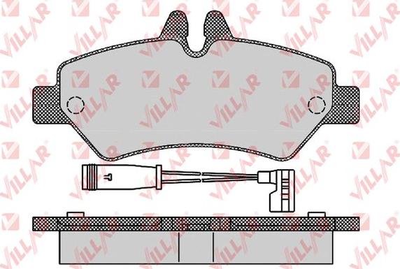 Villar 626.1293 - Тормозные колодки, дисковые, комплект autosila-amz.com