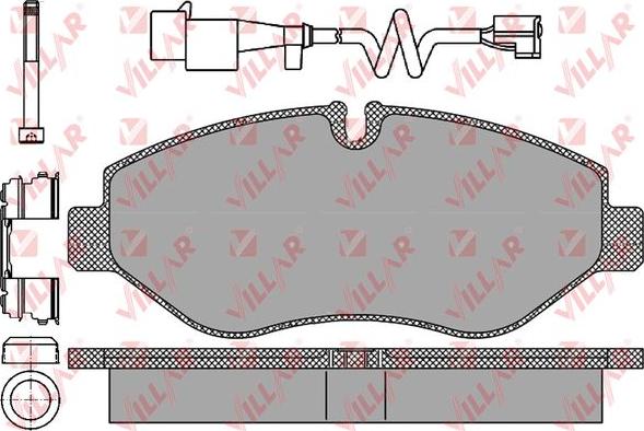 Villar 626.1297B - Тормозные колодки, дисковые, комплект autosila-amz.com