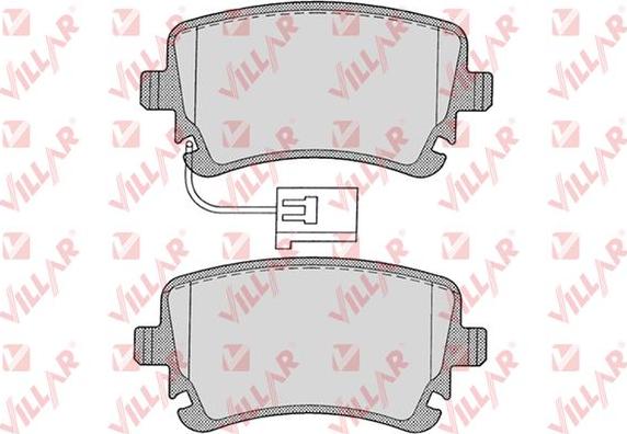 Villar 626.1206 - Тормозные колодки, дисковые, комплект autosila-amz.com