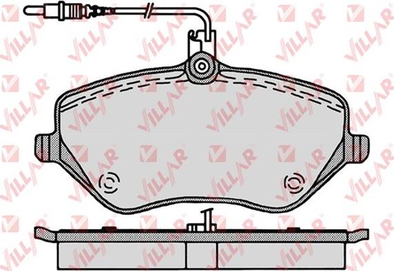 Villar 626.1202 - Тормозные колодки, дисковые, комплект autosila-amz.com