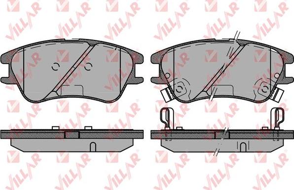 Villar 626.1212 - Тормозные колодки, дисковые, комплект autosila-amz.com