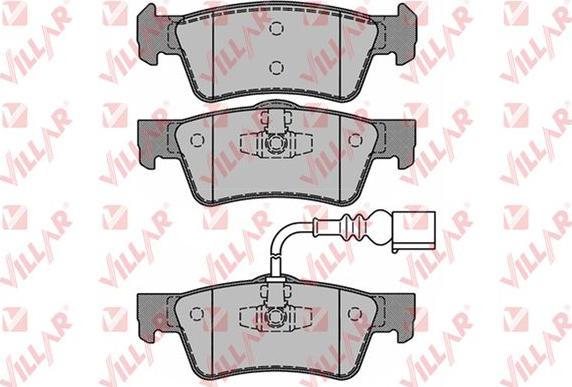 Villar 626.1284 - Тормозные колодки, дисковые, комплект autosila-amz.com