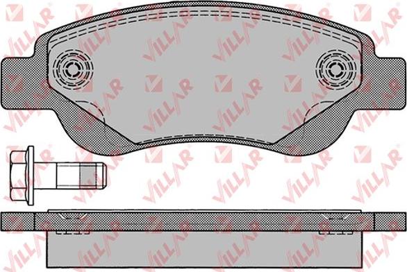 Villar 626.1235 - Тормозные колодки, дисковые, комплект autosila-amz.com