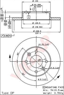 Villar 628.0532 - Тормозной диск autosila-amz.com