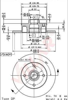 Villar 628.0652 - Тормозной диск autosila-amz.com