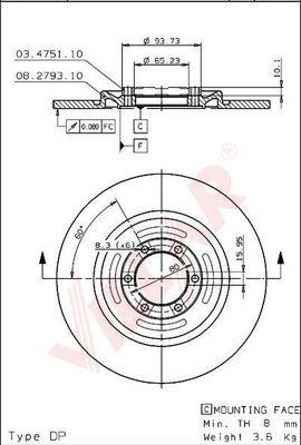 Villar 628.0127 - Тормозной диск autosila-amz.com