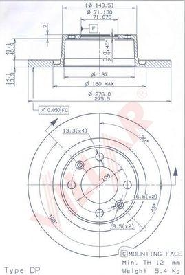 Villar 628.0241 - Тормозной диск autosila-amz.com