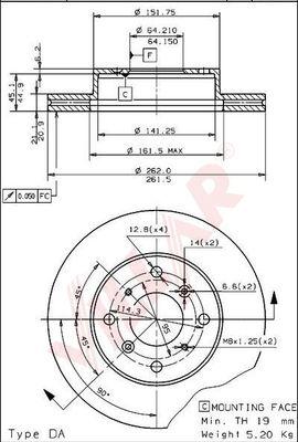 Villar 628.1940 - Тормозной диск autosila-amz.com