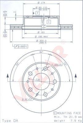 Villar 628.1913 - Тормозной диск autosila-amz.com