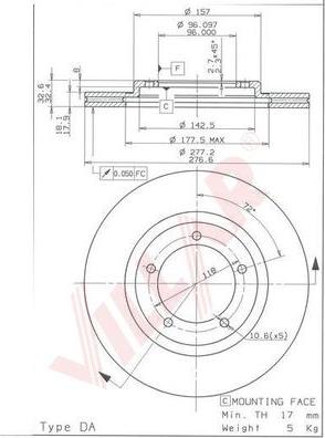 Villar 628.1985 - Тормозной диск autosila-amz.com