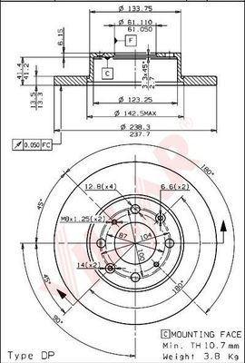 Villar 628.1930 - Тормозной диск autosila-amz.com