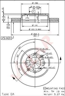 Villar 628.1920 - Тормозной диск autosila-amz.com