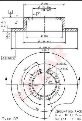 Villar 628.1446 - Тормозной диск autosila-amz.com