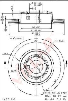 Villar 628.1441 - Тормозной диск autosila-amz.com