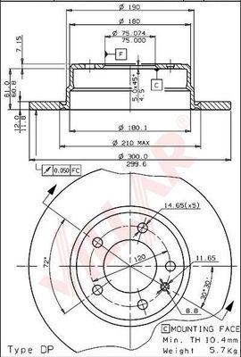 Villar 628.1459 - Тормозной диск autosila-amz.com