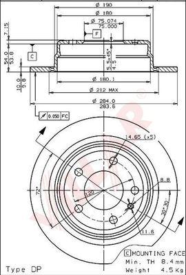 Villar 628.1468 - Тормозной диск autosila-amz.com