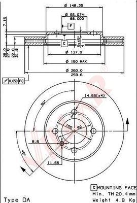 Villar 628.1463 - Тормозной диск autosila-amz.com