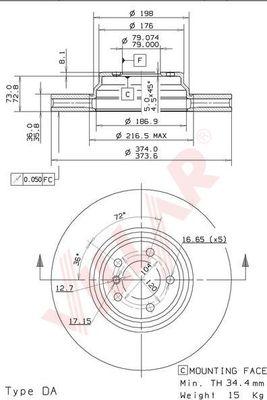 Villar 628.1462 - Тормозной диск autosila-amz.com