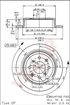 Villar 628.1484 - Тормозной диск autosila-amz.com