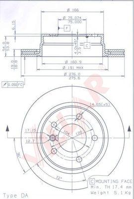 Villar 628.1422 - Тормозной диск autosila-amz.com