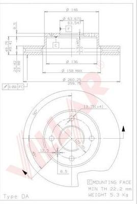 Villar 628.1540 - Тормозной диск autosila-amz.com