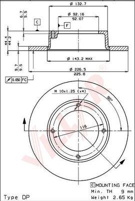 Villar 628.1558 - Тормозной диск autosila-amz.com