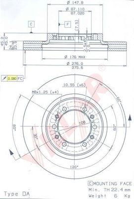 Villar 628.1501 - Тормозной диск autosila-amz.com