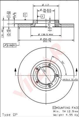 Villar 628.1539 - Тормозной диск autosila-amz.com