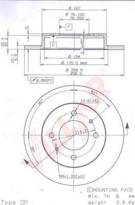 Villar 628.1521 - Тормозной диск autosila-amz.com