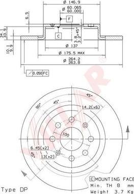 Villar 628.1573 - Тормозной диск autosila-amz.com